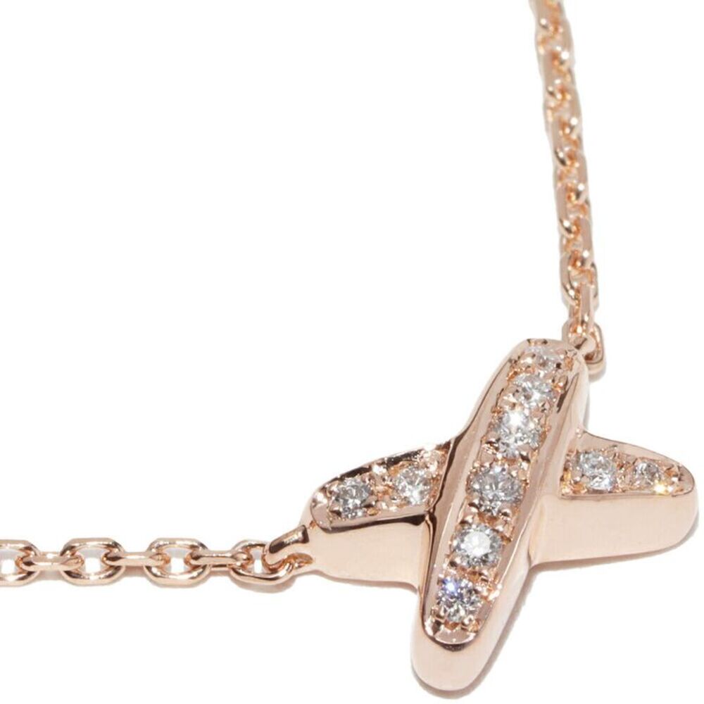 Chaumet K18PG Diamond Pendant Necklace